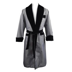 100% Silk robe with 100% velour velvet trimming